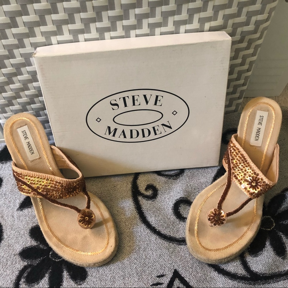 Steve Madden Pacha Bronze Multi Wedge